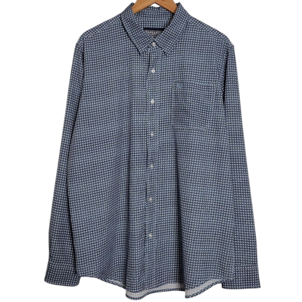 Panhandle Slim Checkered Performance Western Cowboy Casual Button Down Shirt